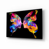 Butterfly Silhouettes Glass Wall Art.