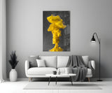 Yellow Smoke Glass Wall Art.