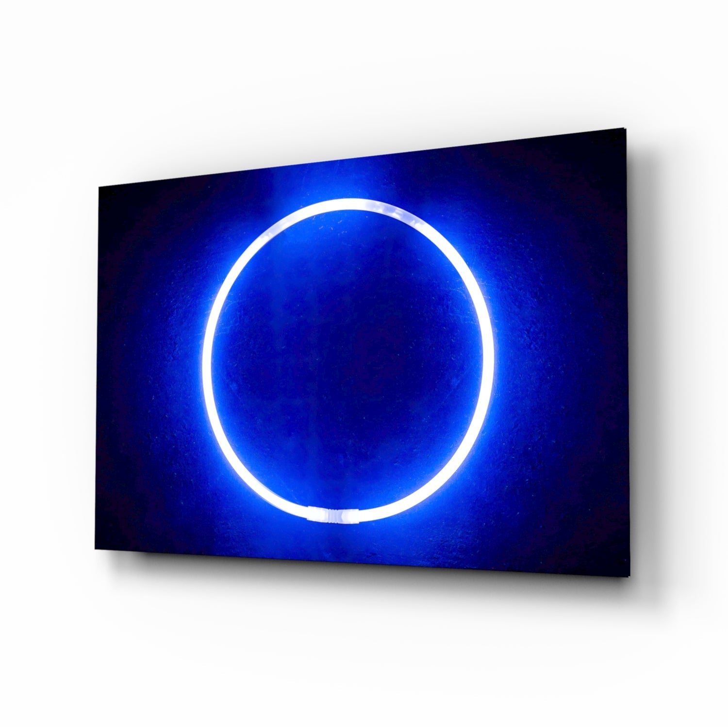 Blue Ring Glass Wall Art.