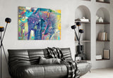 Elephant Glass Wall Art.