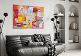 Modern Patchwork Glass Wall Art.