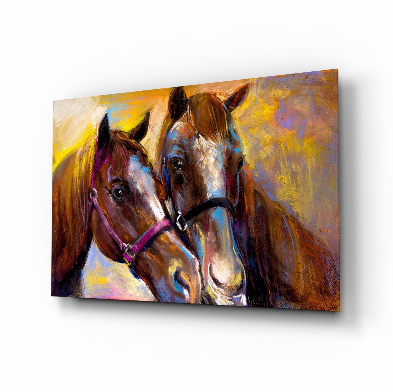 Horses Glass Wall Art.