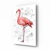 Flamingo Glass Wall Art.
