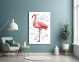 Flamingo Glass Wall Art.