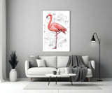Flamingo Glass Wall Art.