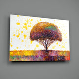 Colorful Tree Glass Wall Art.