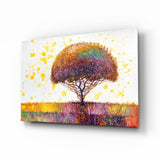 Colorful Tree Glass Wall Art.