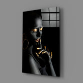 Silent Woman Glass Wall Art.