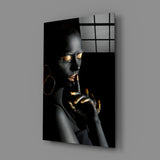 Silent Woman Glass Wall Art.