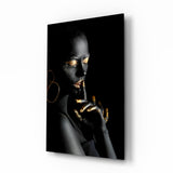 Silent Woman Glass Wall Art.
