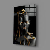 Gold Woman Glass Wall Art.