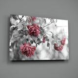 Pink Roses Glass Wall Art.