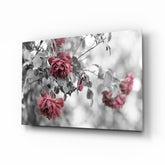 Pink Roses Glass Wall Art.