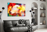 Colorful Eagle Glass Wall Art.