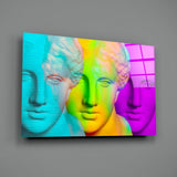 Colorful Statues Glass Wall Art.
