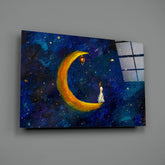 Moon House Glass Wall Art.
