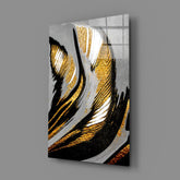 Golden Wings Glass Wall Art.