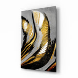 Golden Wings Glass Wall Art.