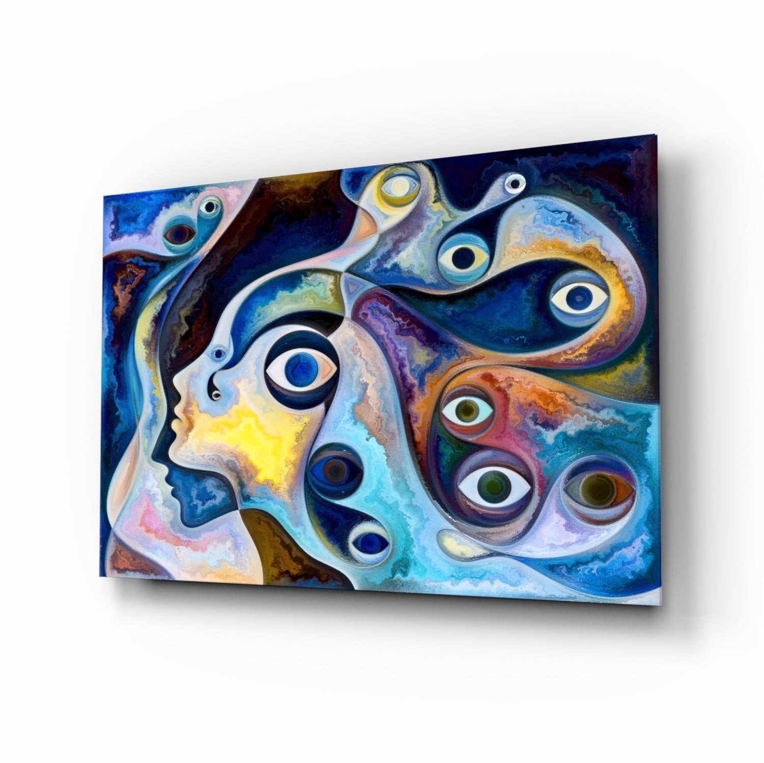 Abstract Glass Wall Art.