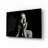Gold Woman Glass Wall Art.