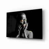 Gold Woman Glass Wall Art.