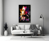 Abstract Portrait Glass Wall Art.