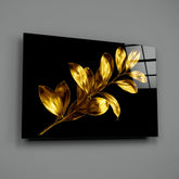 Yellow Leaves Glass Wall Art.