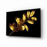 Yellow Leaves Glass Wall Art.