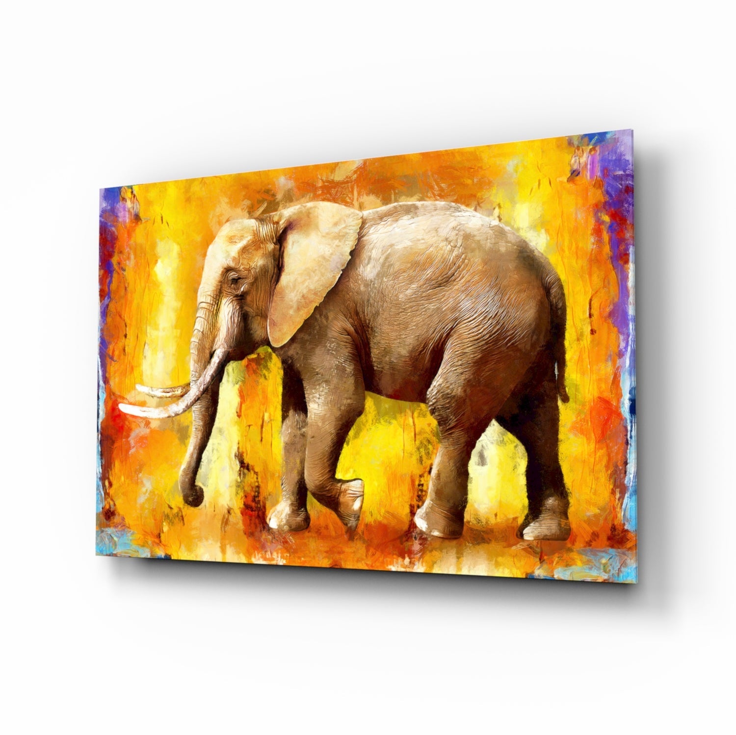 Elephant Glass Wall Art.