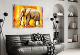 Elephant Glass Wall Art.