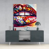 Lips Glass Wall Art || Designers Collection