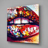 Lips Glass Wall Art || Designers Collection
