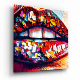 Lips Glass Wall Art || Designers Collection