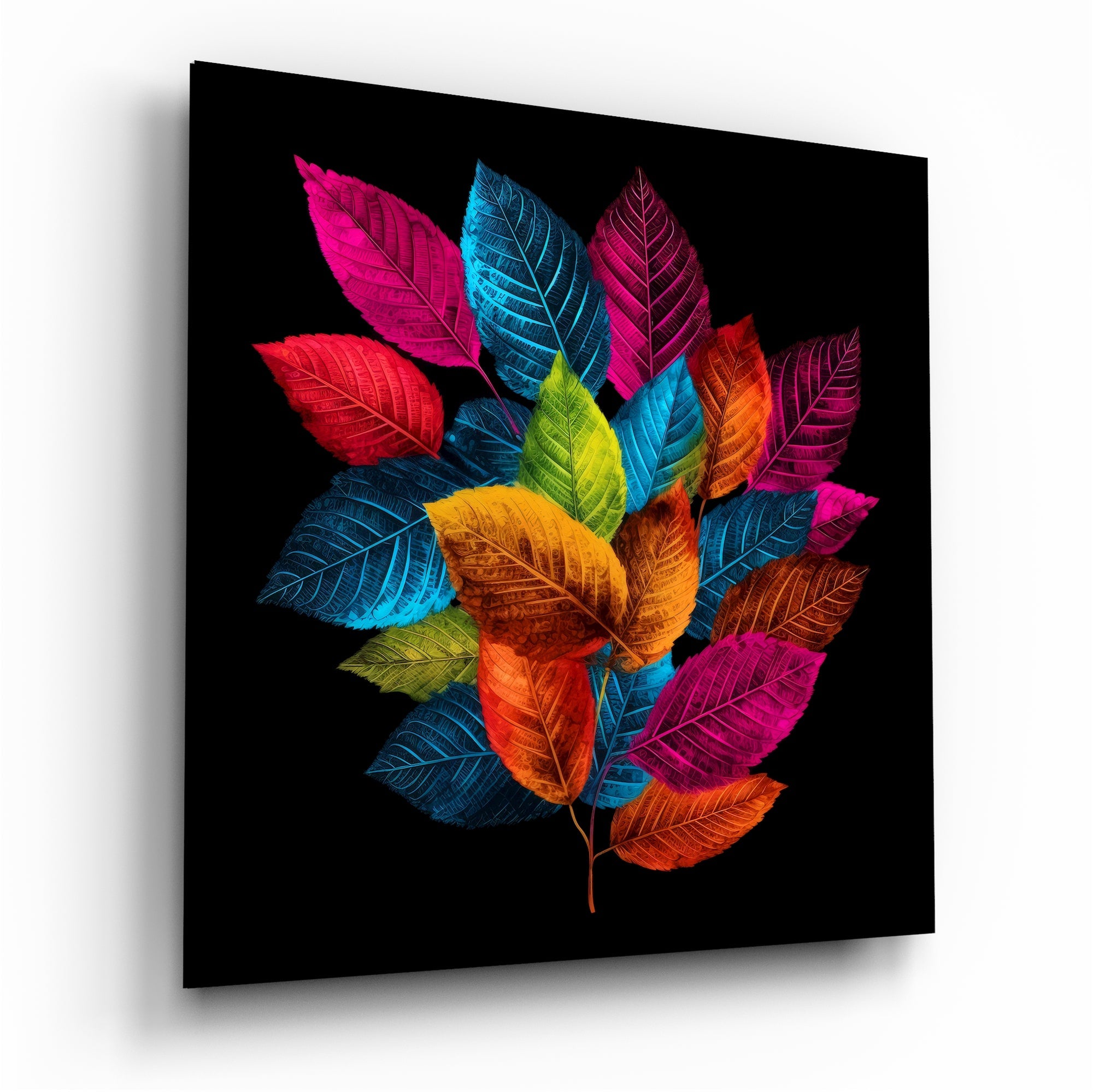 Leaves Glass Wall Art || Designers Collection