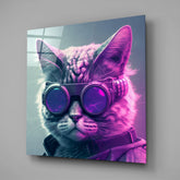 The Cat Glass Wall Art || Designers Collection