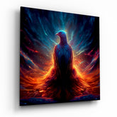 Phoenix Glass Wall Art || Designers Collection