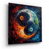 Sophisticated Ying and Yang Glass Wall Art || Designers Collection