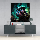 Panther Glass Wall Art || Designers Collection