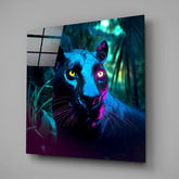 Panther Glass Wall Art || Designers Collection