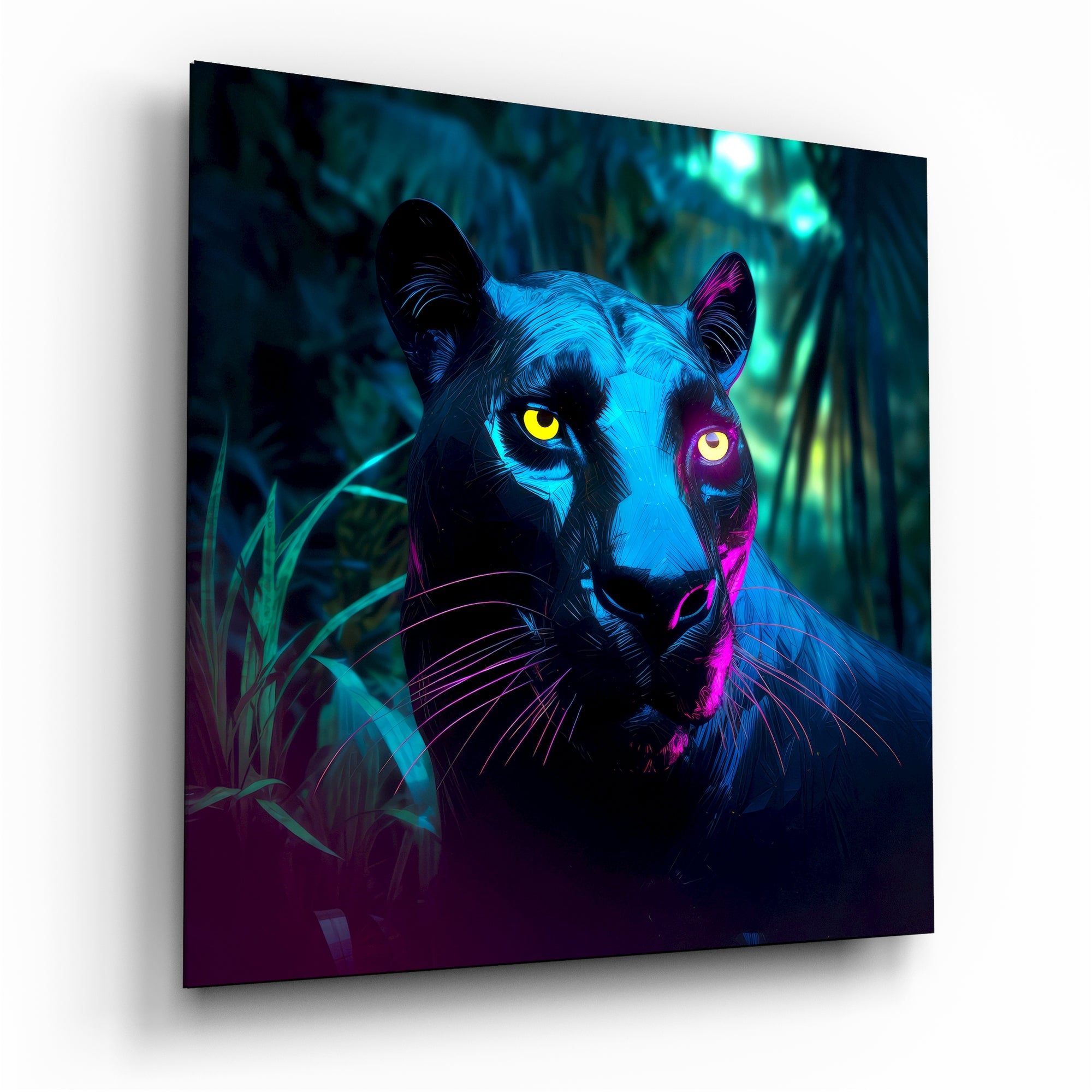 Panther Glass Wall Art || Designers Collection
