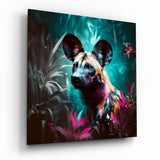 Forest Dog Glass Wall Art || Designers Collection