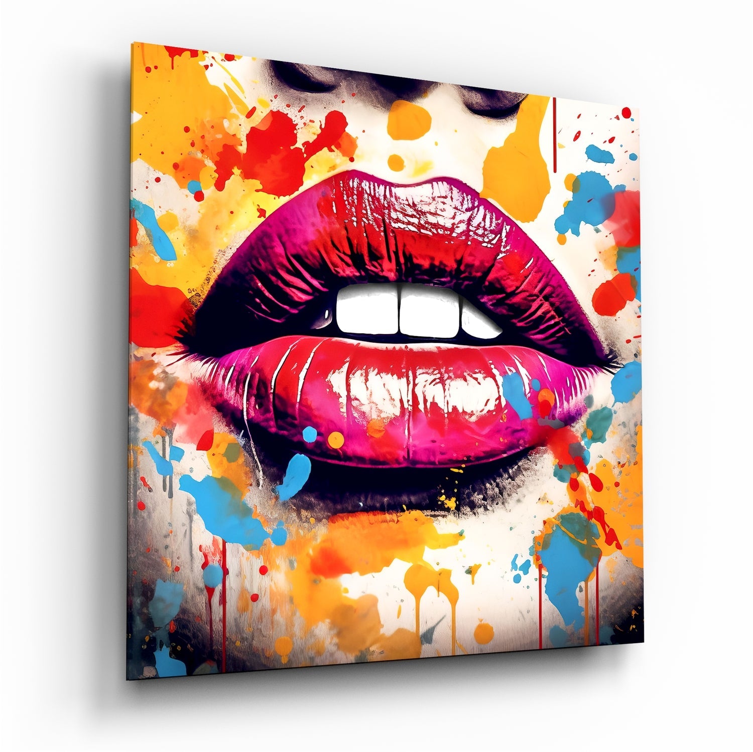 Retro Lip Glass Wall Art