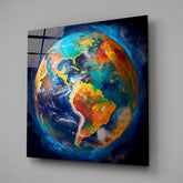 Earth Glass Wall Art|| Designer's Collection