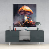 Mushroom Glass Wall Art|| Designer's Collection