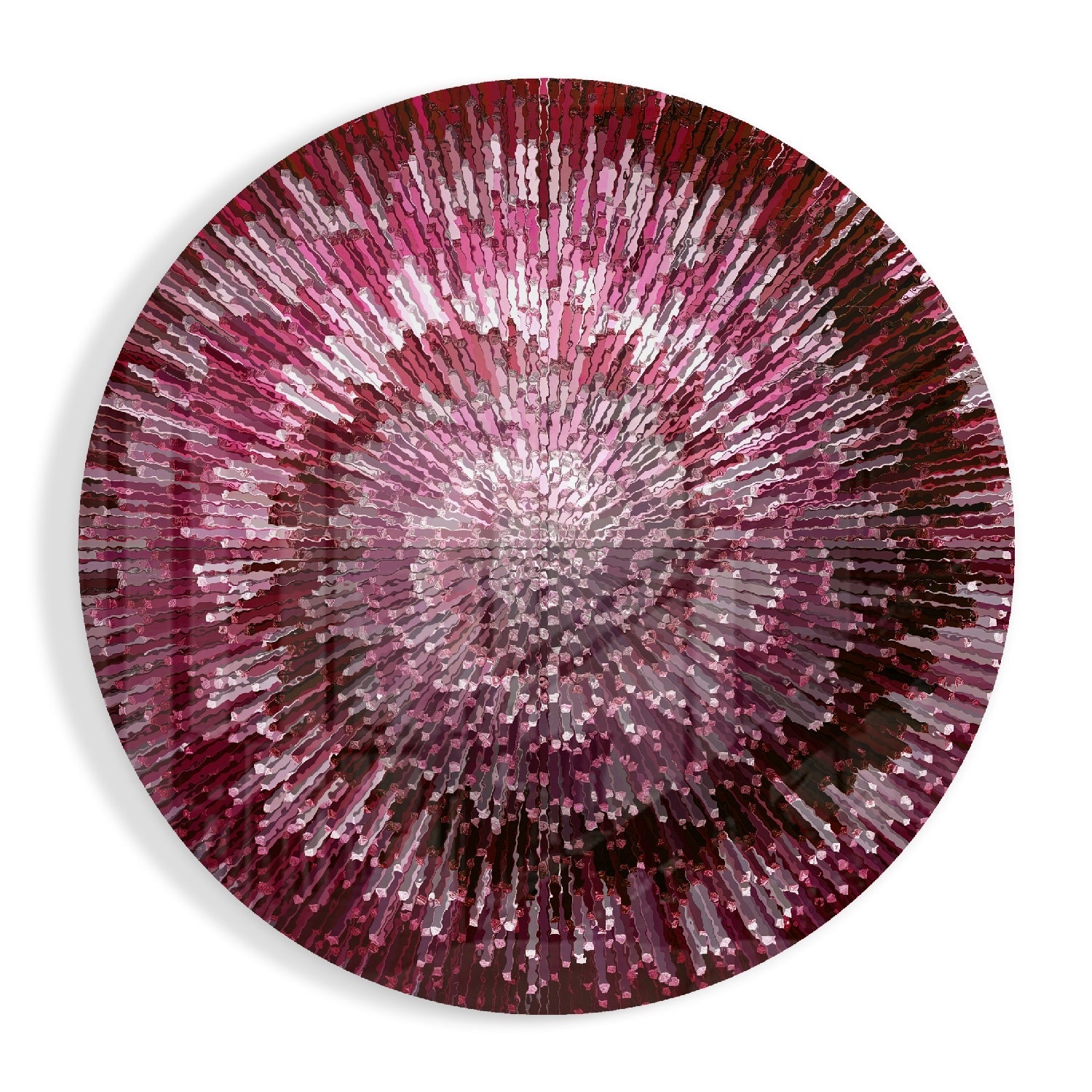 Ruby Helix Glass Wall Art