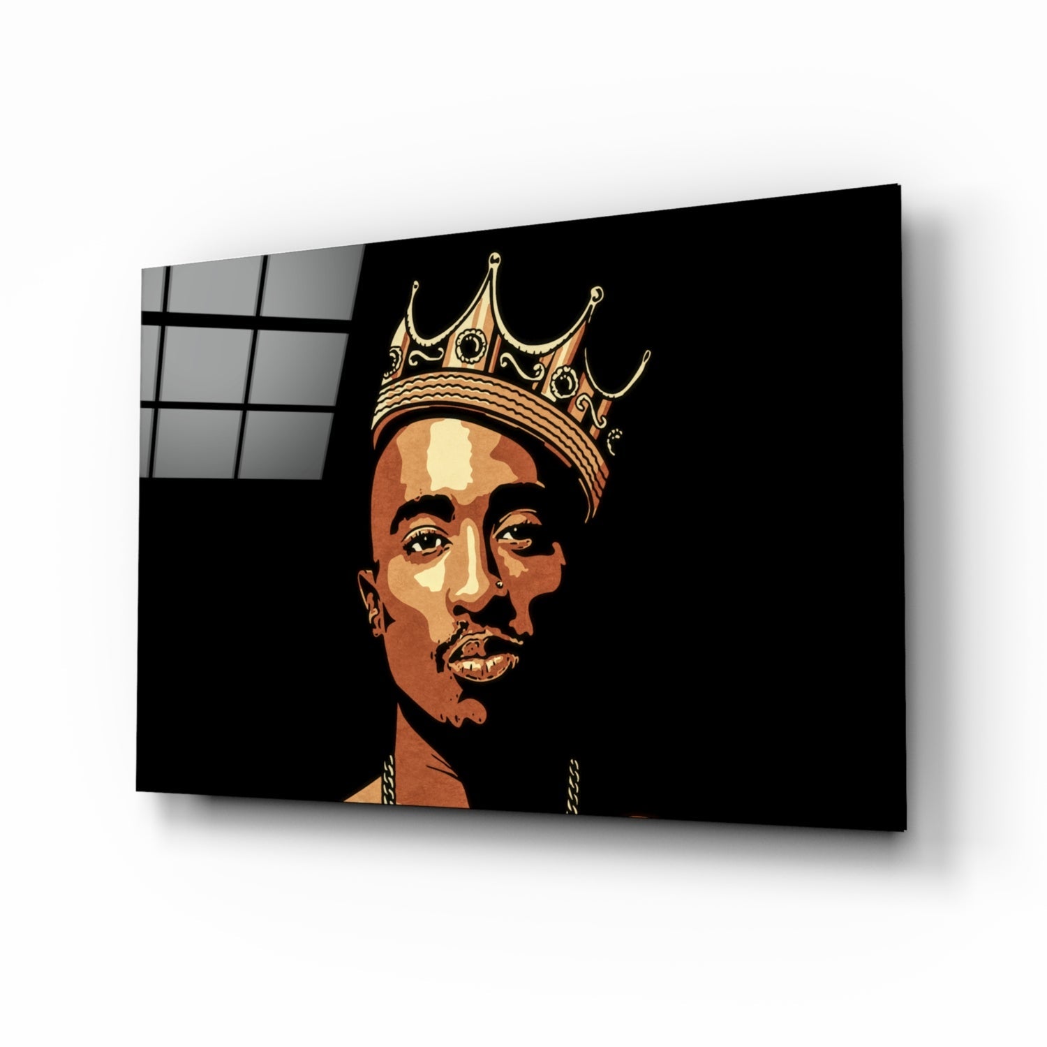 Tupac Shakur Glass Wall Art.