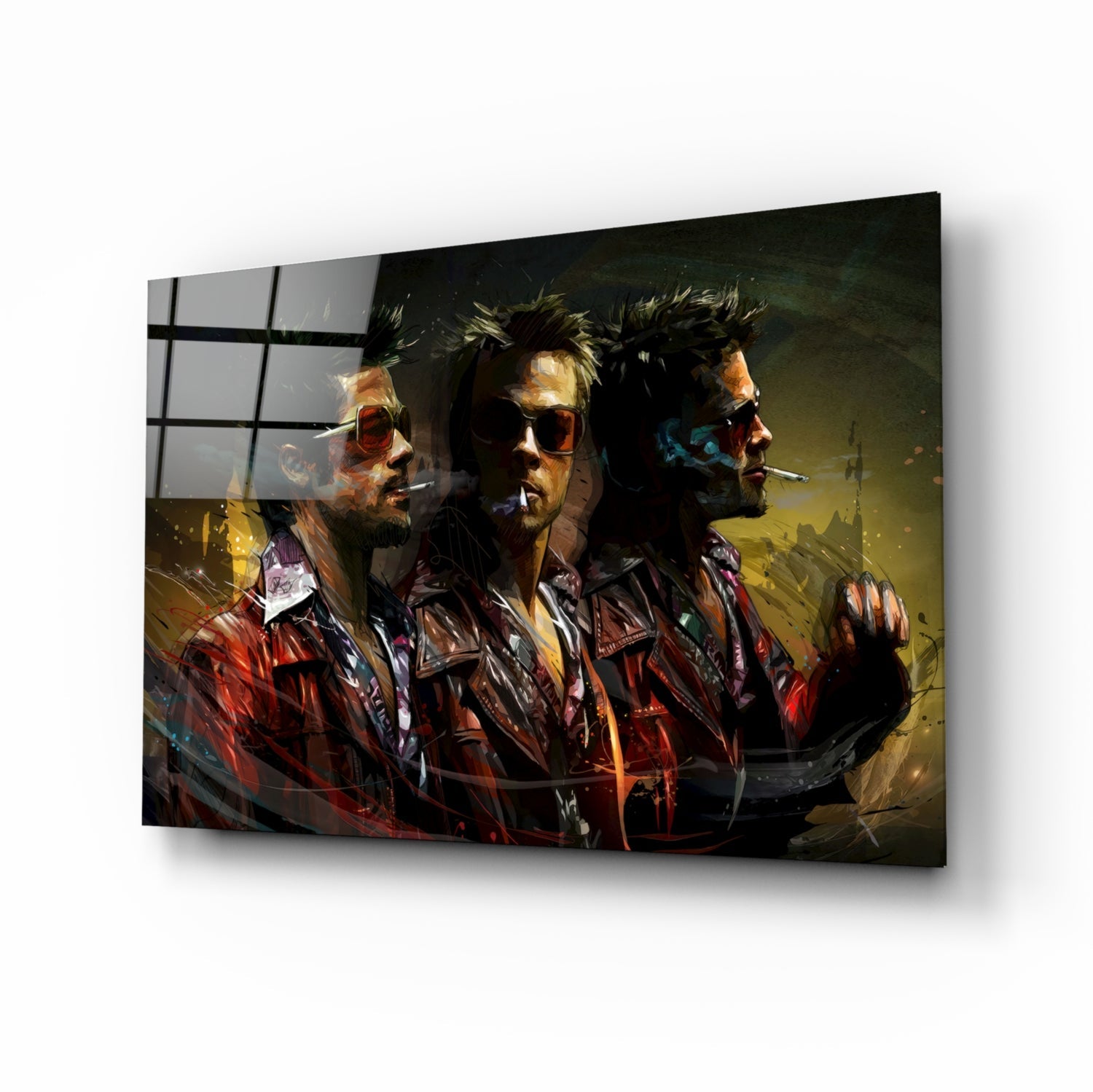 Fight Club-Tyler Durden Glass Wall Art.