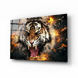 Anger of a Tiger Glass Wall Art.