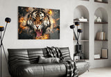 Anger of a Tiger Glass Wall Art.
