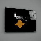 Words of Yoda Glass Wall Art.